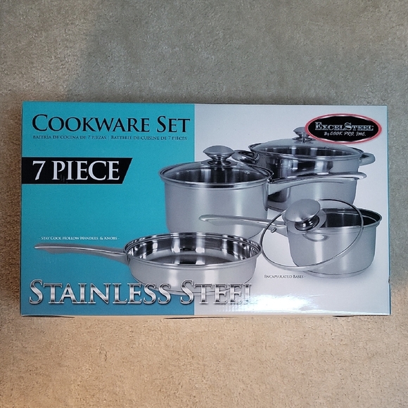 excel steel Other - Stainless Steel Cookware Set - 7 Piece
